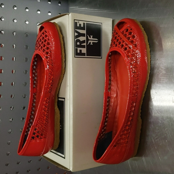 Frye - Emma Woven Peep Toe (Tomato) - Picture 3 of 6